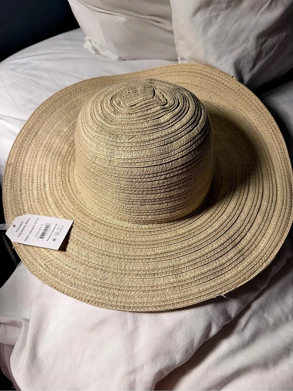 Walmart Packable Adjustable Brim Hat Packable Beige Sun Hat NWT
